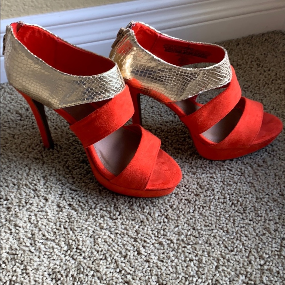 BRAND NEW open toe heels.